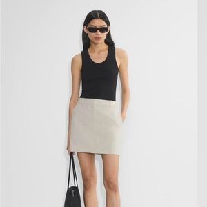 Aritzia Babaton Chisel Skirt Sz 12 - Camel